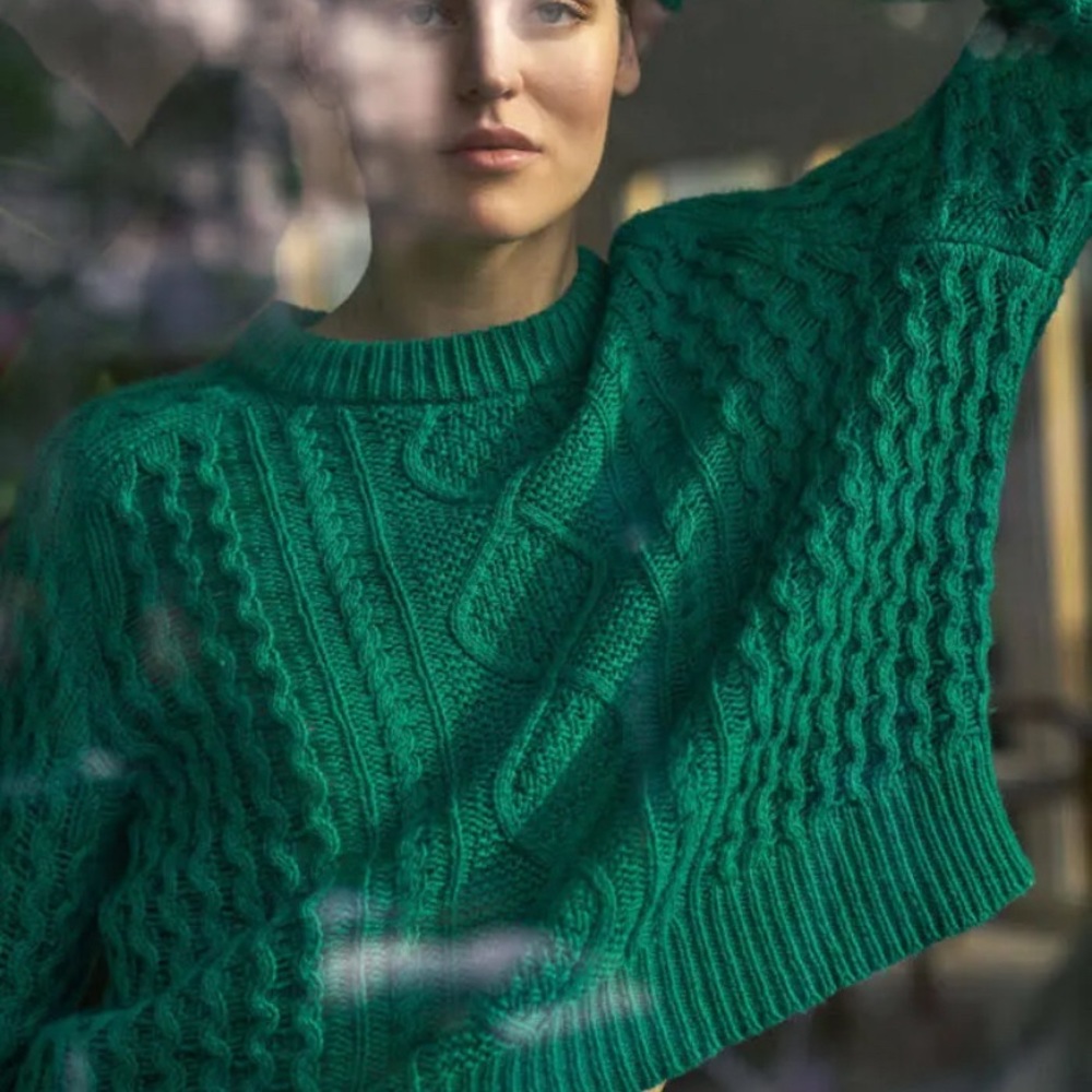 Malo Cashmere Cable Knit Wool & Cashmere-Blend Sweater - Picture 13 of 16